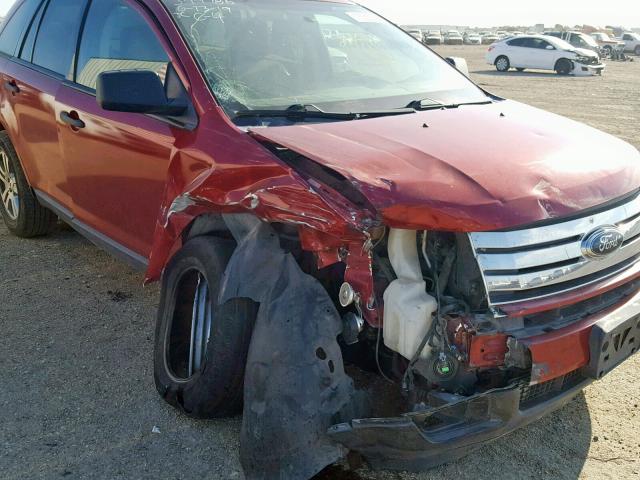 2FMDK36C98BB45140 - 2008 FORD EDGE SE RED photo 9