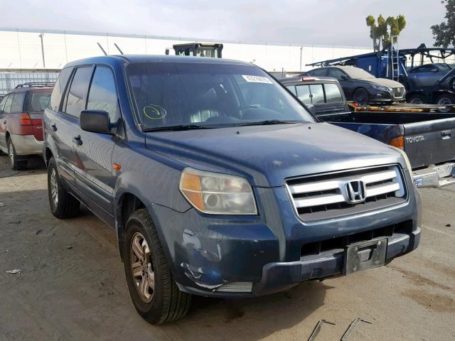 5FNYF28166B026638 - 2006 HONDA PILOT LX GRAY photo 1