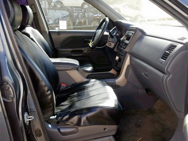 5FNYF28166B026638 - 2006 HONDA PILOT LX GRAY photo 5