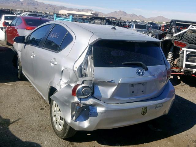 JTDKDTB31C1501466 - 2012 TOYOTA PRIUS C GRAY photo 3