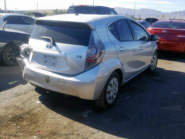 JTDKDTB31C1501466 - 2012 TOYOTA PRIUS C GRAY photo 4