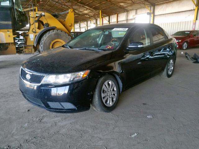 KNAFU4A20A5826578 - 2010 KIA FORTE EX BLACK photo 2