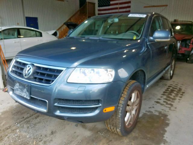 WVGEM77LX4D080288 - 2004 VOLKSWAGEN TOUAREG 4. BLUE photo 2