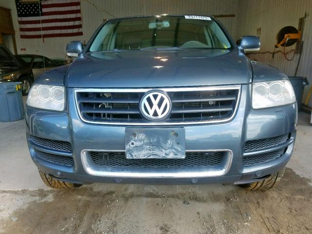 WVGEM77LX4D080288 - 2004 VOLKSWAGEN TOUAREG 4. BLUE photo 9