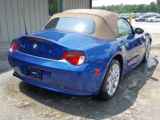 4USBU33547LW60115 - 2007 BMW Z4 3.0 BLUE photo 4