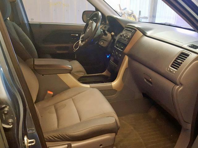 5FNYF28228B001196 - 2008 HONDA PILOT VP BLUE photo 5