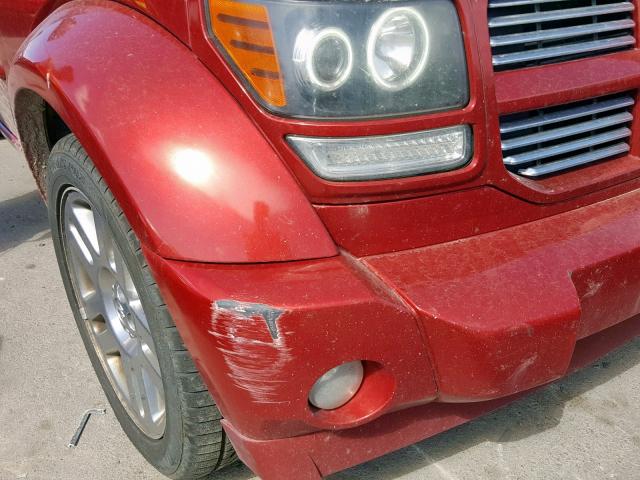 1D8GU58687W678352 - 2007 DODGE NITRO R/T RED photo 9