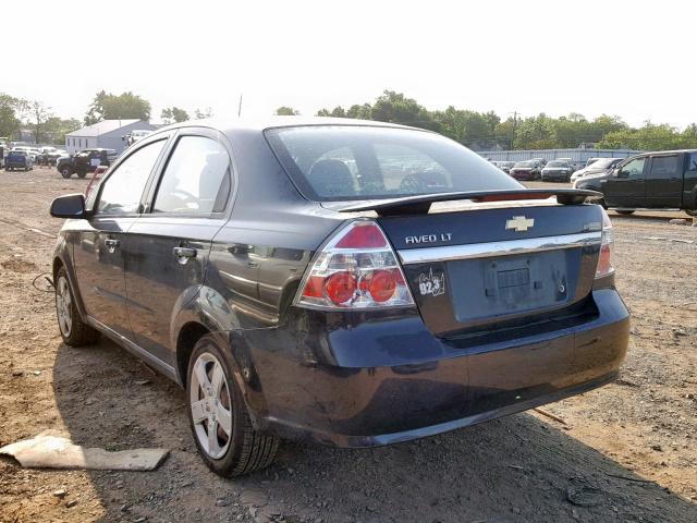 KL1TD56E89B660894 - 2009 CHEVROLET AVEO LS BLACK photo 3