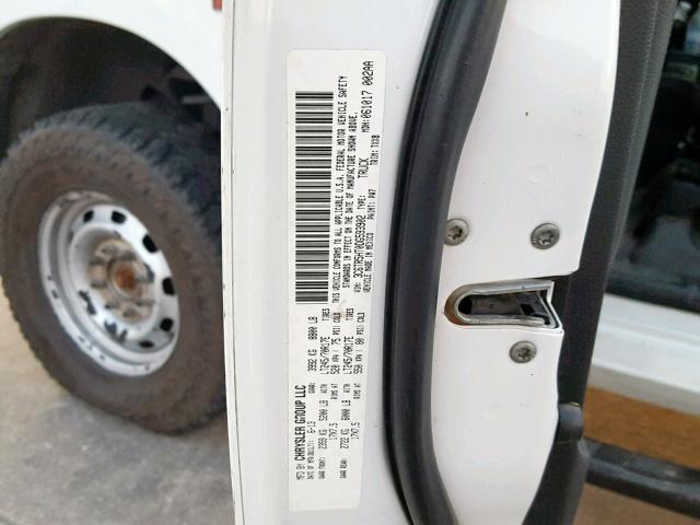 3C6TR5HT0DG593902 - 2013 RAM 2500 ST WHITE photo 10