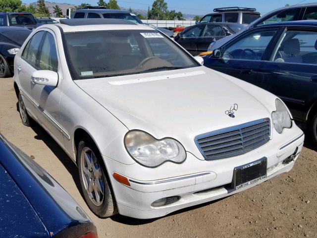 WDBRF61J93A532683 - 2003 MERCEDES-BENZ C 240 WHITE photo 1