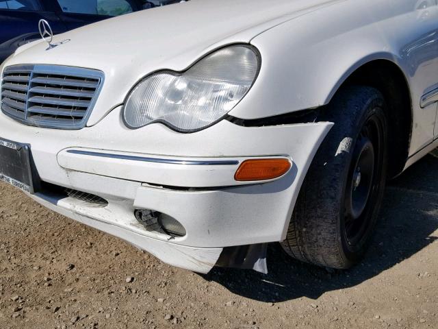 WDBRF61J93A532683 - 2003 MERCEDES-BENZ C 240 WHITE photo 9