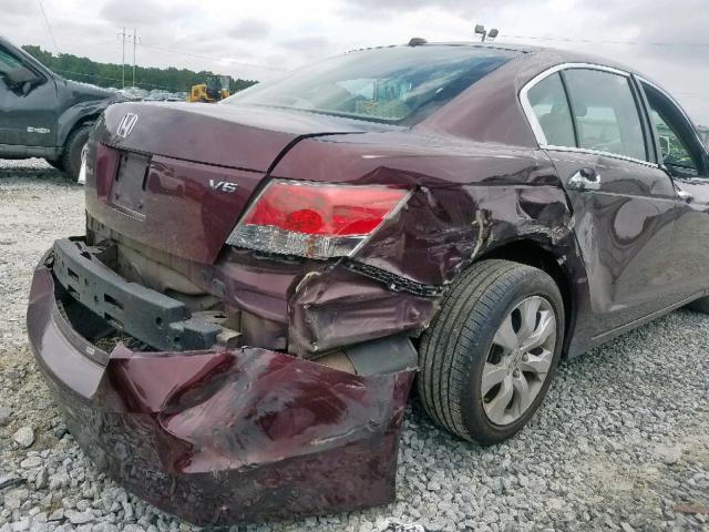 5KBCP3F84AB009280 - 2010 HONDA ACCORD EXL MAROON photo 9