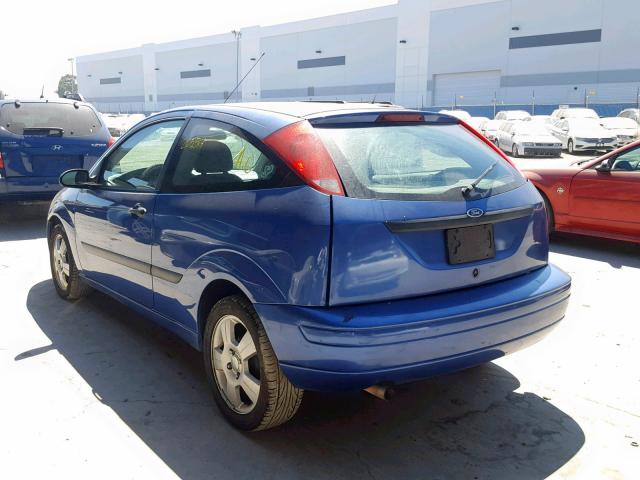 3FAFP31Z13R152156 - 2003 FORD FOCUS ZX3 BLUE photo 3