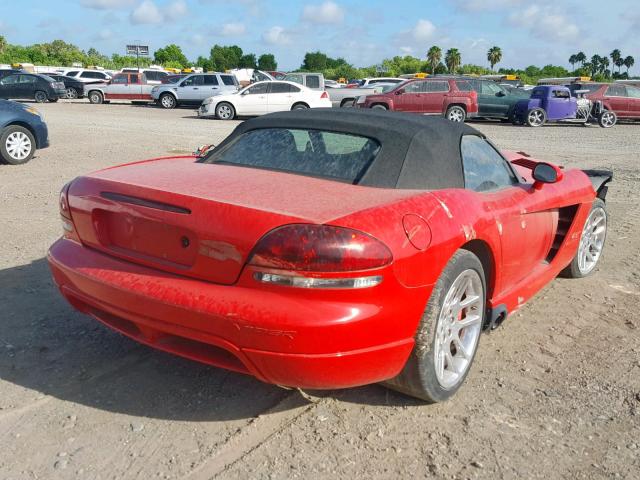 1B3JZ65Z05V500255 - 2005 DODGE VIPER SRT- RED photo 4