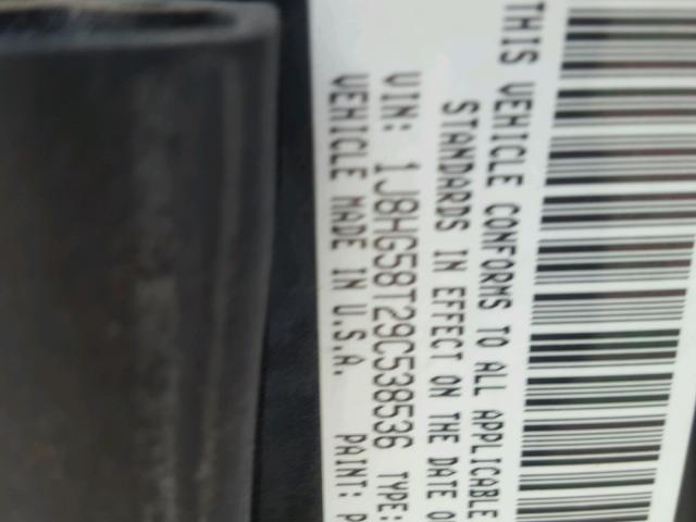 1J8HG58T29C538536 - 2009 JEEP COMMANDER BLACK photo 10