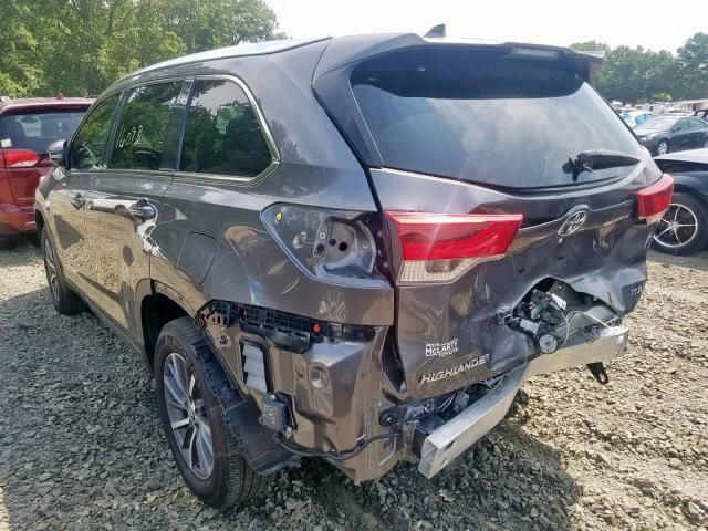 5TDKZRFH4JS531300 - 2018 TOYOTA HIGHLANDER GRAY photo 3