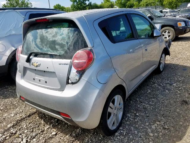 KL8CB6S97EC587981 - 2014 CHEVROLET SPARK LS SILVER photo 4