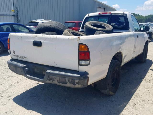 5TBJN32112S287287 - 2002 TOYOTA TUNDRA WHITE photo 4