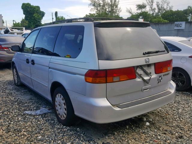 2HKRL18562H507527 - 2002 HONDA ODYSSEY LX SILVER photo 3