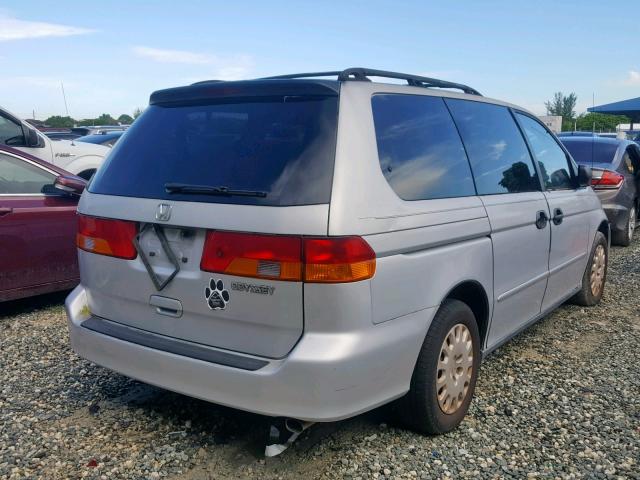 2HKRL18562H507527 - 2002 HONDA ODYSSEY LX SILVER photo 4