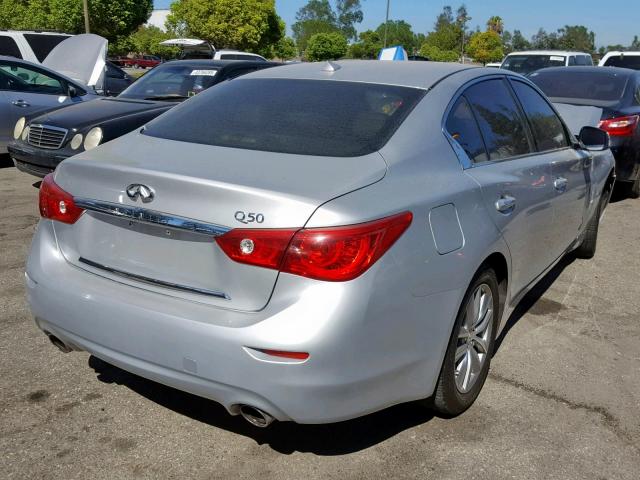 JN1BV7AP0FM331678 - 2015 INFINITI Q50 BASE SILVER photo 4