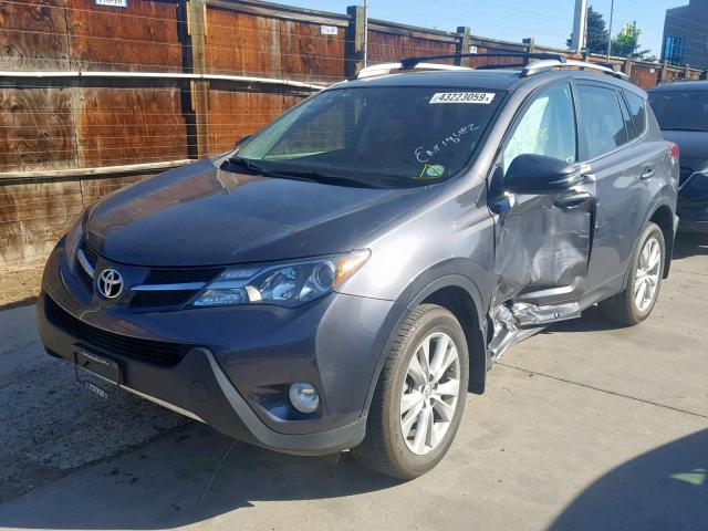 2T3DFREV7DW085252 - 2013 TOYOTA RAV4 LIMIT GRAY photo 2