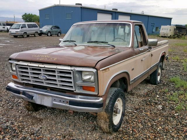 1FTHF2614EPA63789 - 1984 FORD F250 BROWN photo 2