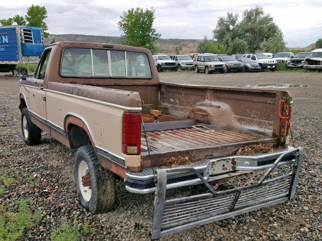 1FTHF2614EPA63789 - 1984 FORD F250 BROWN photo 3