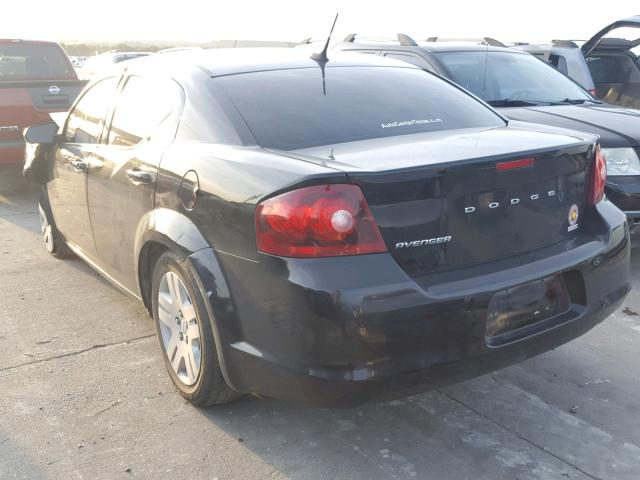 1B3BD4FB9BN608474 - 2011 DODGE AVENGER EX BLACK photo 3