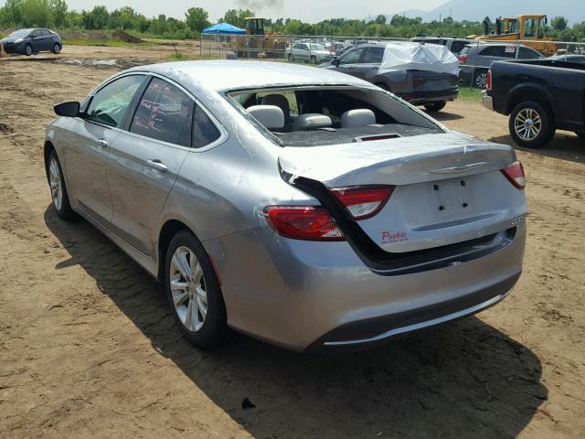 1C3CCCAB2FN703251 - 2015 CHRYSLER 200 LIMITE SILVER photo 3