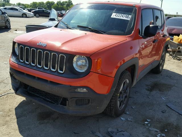 ZACCJAAT0FPB73343 - 2015 JEEP RENEGADE S ORANGE photo 2