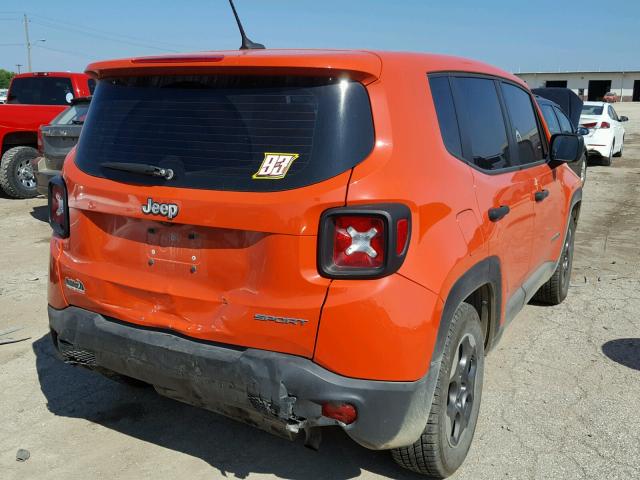 ZACCJAAT0FPB73343 - 2015 JEEP RENEGADE S 橙色 照片 4