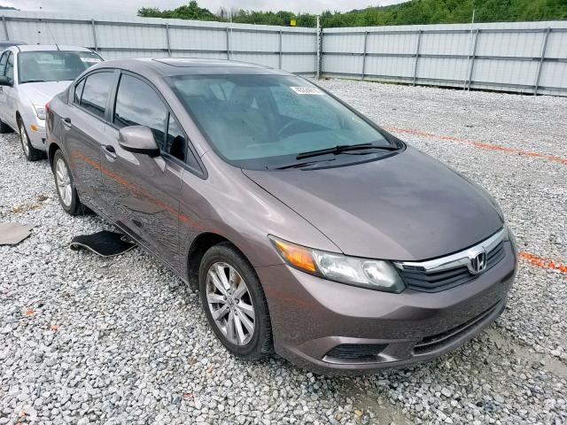 2HGFB2F95CH546798 - 2012 HONDA CIVIC EXL BROWN photo 1