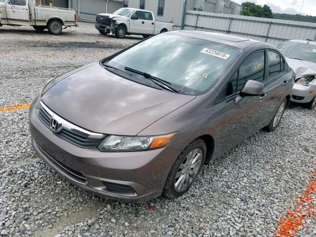 2HGFB2F95CH546798 - 2012 HONDA CIVIC EXL BROWN photo 2