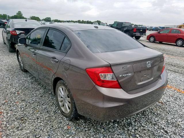 2HGFB2F95CH546798 - 2012 HONDA CIVIC EXL BROWN photo 3