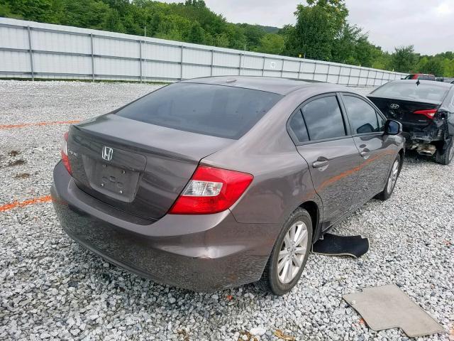 2HGFB2F95CH546798 - 2012 HONDA CIVIC EXL BROWN photo 4