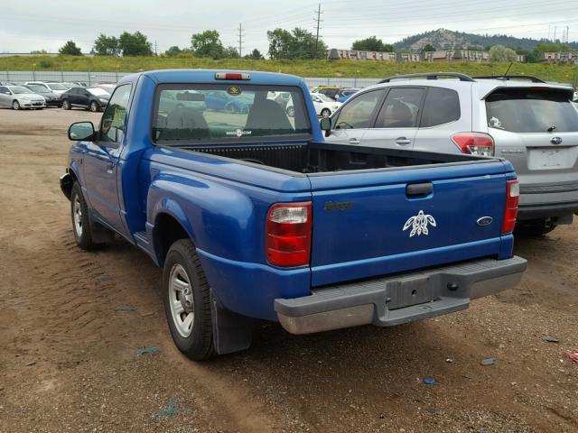 1FTYR10DX2TA20999 - 2002 FORD RANGER BLUE photo 3