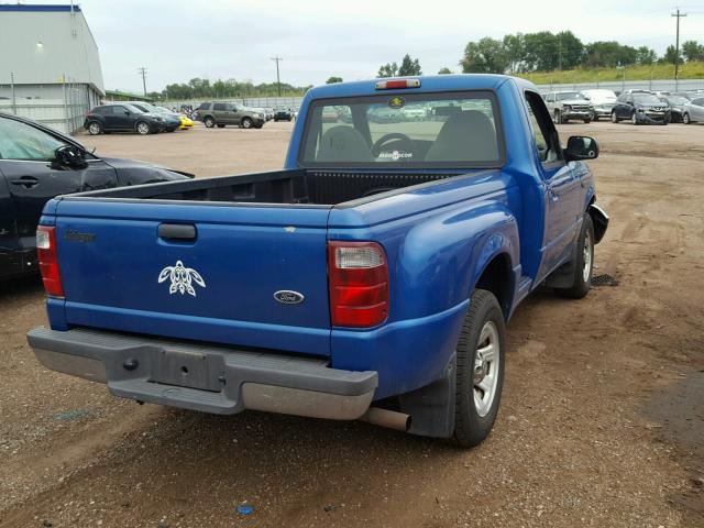 1FTYR10DX2TA20999 - 2002 FORD RANGER BLUE photo 4