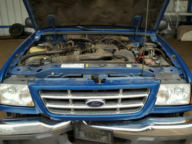 1FTYR10DX2TA20999 - 2002 FORD RANGER BLUE photo 7