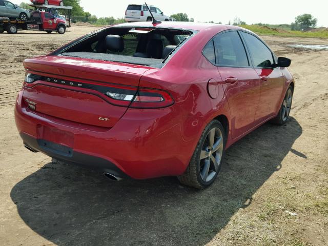 1C3CDFEB2FD173362 - 2015 DODGE DART GT RED photo 4