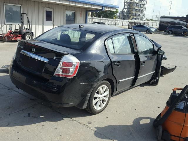 3N1AB6APXCL742834 - 2012 NISSAN SENTRA 2.0 BLACK photo 4