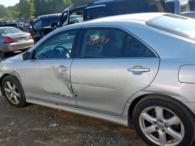 4T1BE46K07U026316 - 2007 TOYOTA CAMRY NEW SILVER photo 9