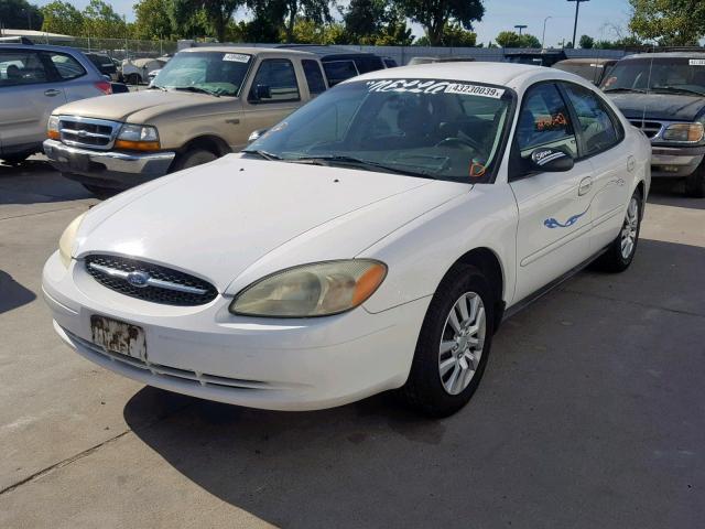 1FAFP52U72G102334 - 2002 FORD TAURUS LX WHITE photo 2