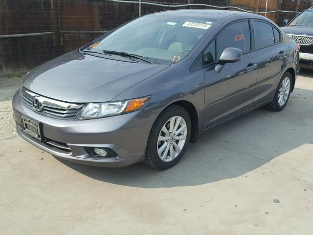 19XFB2F94CE019443 - 2012 HONDA CIVIC EXL GRAY photo 2