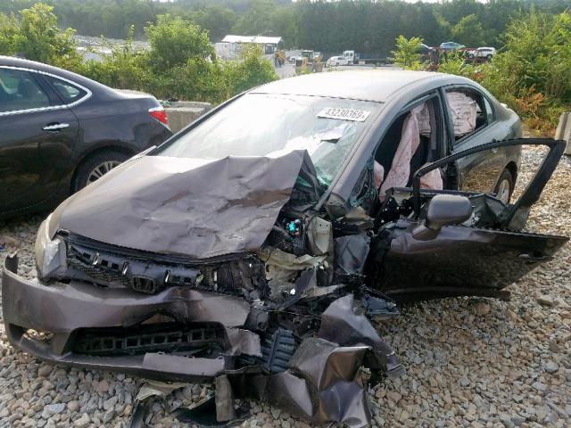 19XFA16699E023029 - 2009 HONDA CIVIC LX-S رمادي صورة 2