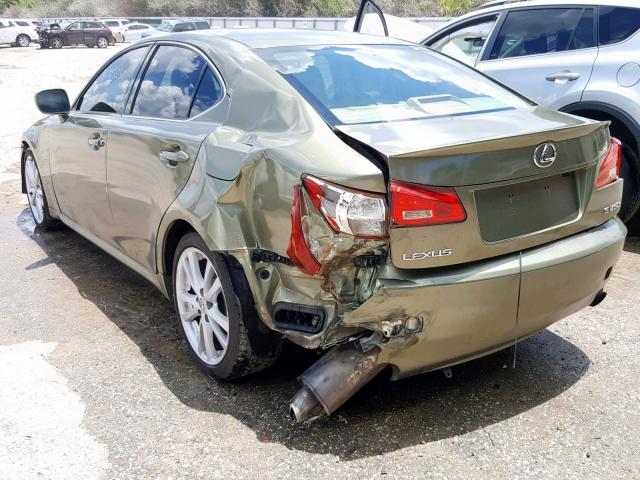 JTHBK262162016551 - 2006 LEXUS IS 250 GREEN photo 3