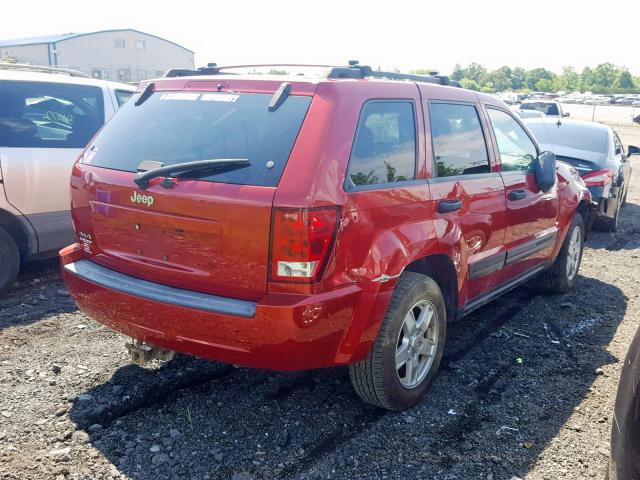 1J4GR48K76C259104 - 2006 JEEP GRAND CHER RED photo 4