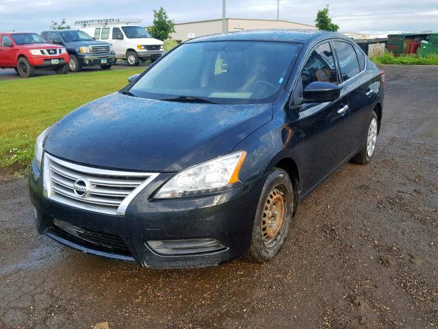 3N1AB7AP5EY311121 - 2014 NISSAN SENTRA S BLACK photo 2