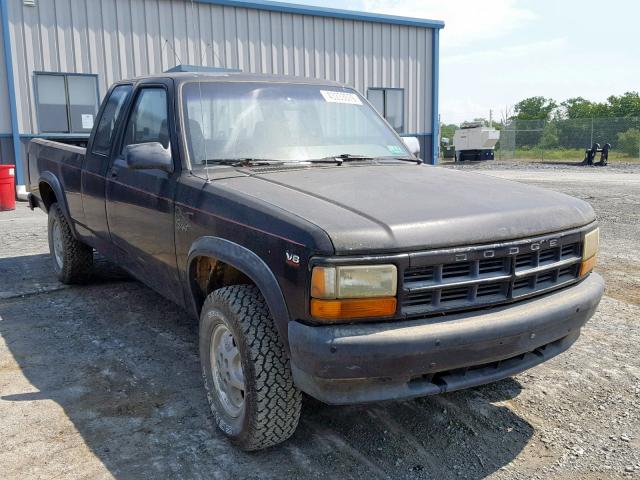 1B7GG23Y2SW928738 - 1995 DODGE DAKOTA BLACK photo 1