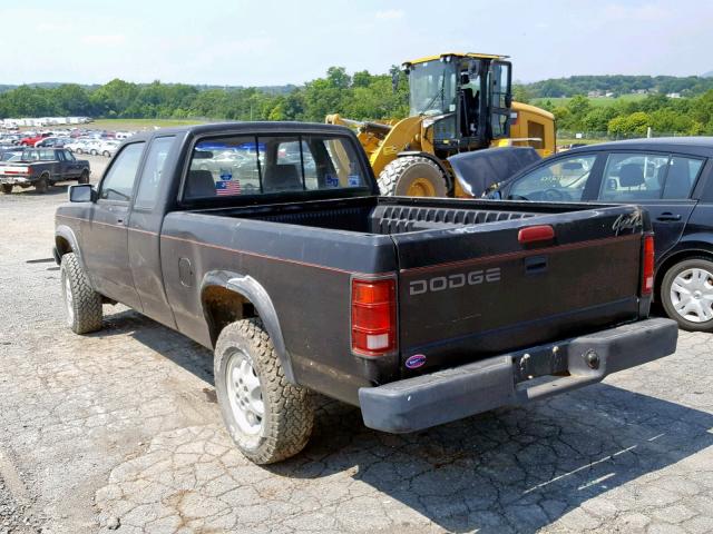 1B7GG23Y2SW928738 - 1995 DODGE DAKOTA BLACK photo 3